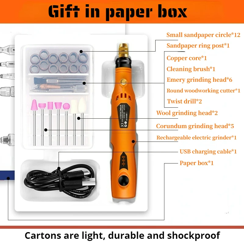 Home 3.6v Electric Mini Electric Drill Rechargeable Electric Grinder