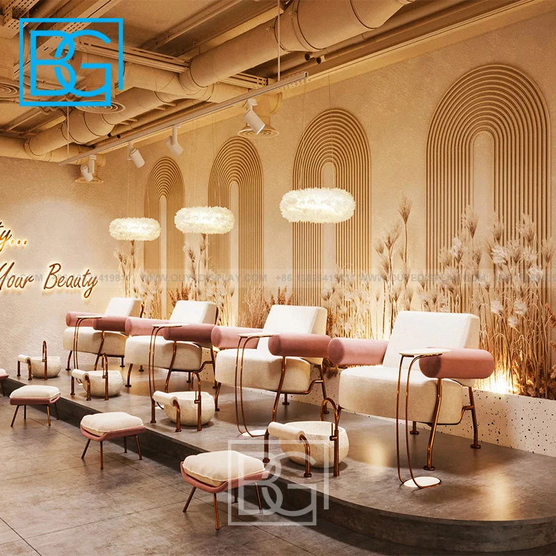 Decoration Rack Beauty Cabinet Nail Desk Salon Furniture Manicure Nail Tables Stations Beauty Salon Shelf