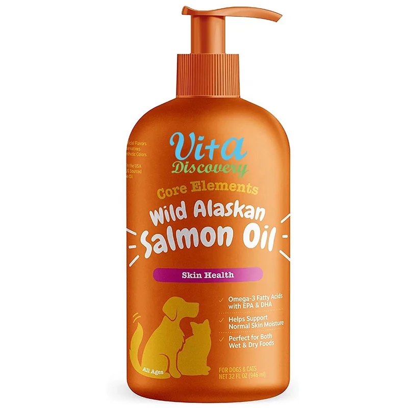 Pure Wild Alaskan Salmon Oil for Dogs and Cats Supports Joint Function Immune Heart Health