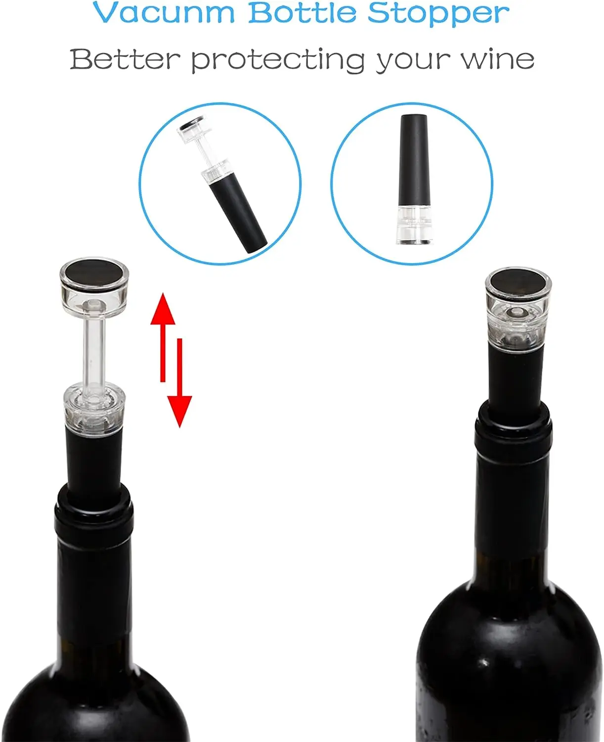 Customised Portable Black Automatic Usb Charging Automatic Electric Wine Bottle Opener Set