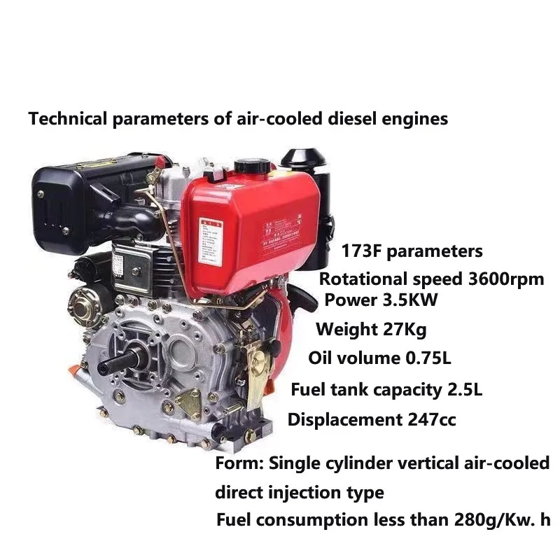 Single Cylinder 4 Stroke Air-cooled Diesel Engine
