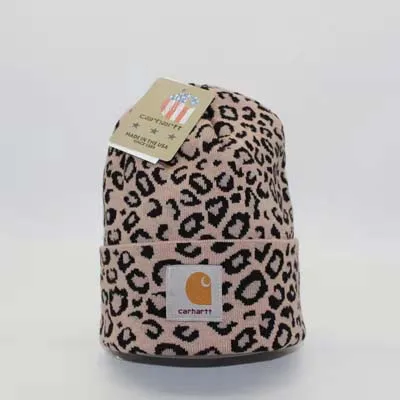 New autumn and winter unisex fashionable leopard hat light version folding warm knitted hats