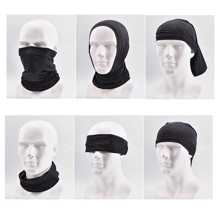 100% Polyester Microfiber Multi Functional Headband Bandana UV Protection Flower Pattern Tube Bandana