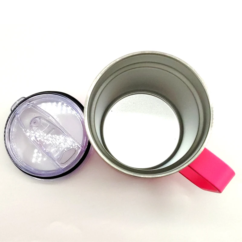 Free shipping stocked coffee travel coffee mug sublimation tumbler 12oz stainless steel mug with handle and lid