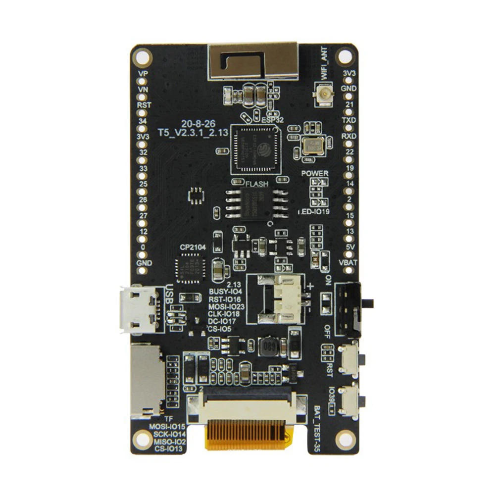 TTGO T5 V2.3.1_2.13 Inch E-Paper Screen New Driver Chip DEPG0213BN  GDEM0213B74  GDEM0213B74