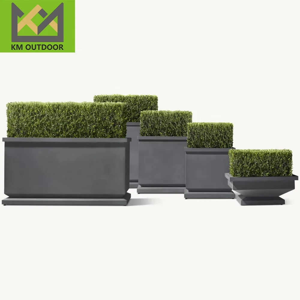 Kingmake Factory Direct Sales Garden Planter Clay Cement Large Concrete Pots Balcony Courtyard Large Floor Flower Pots&Planters