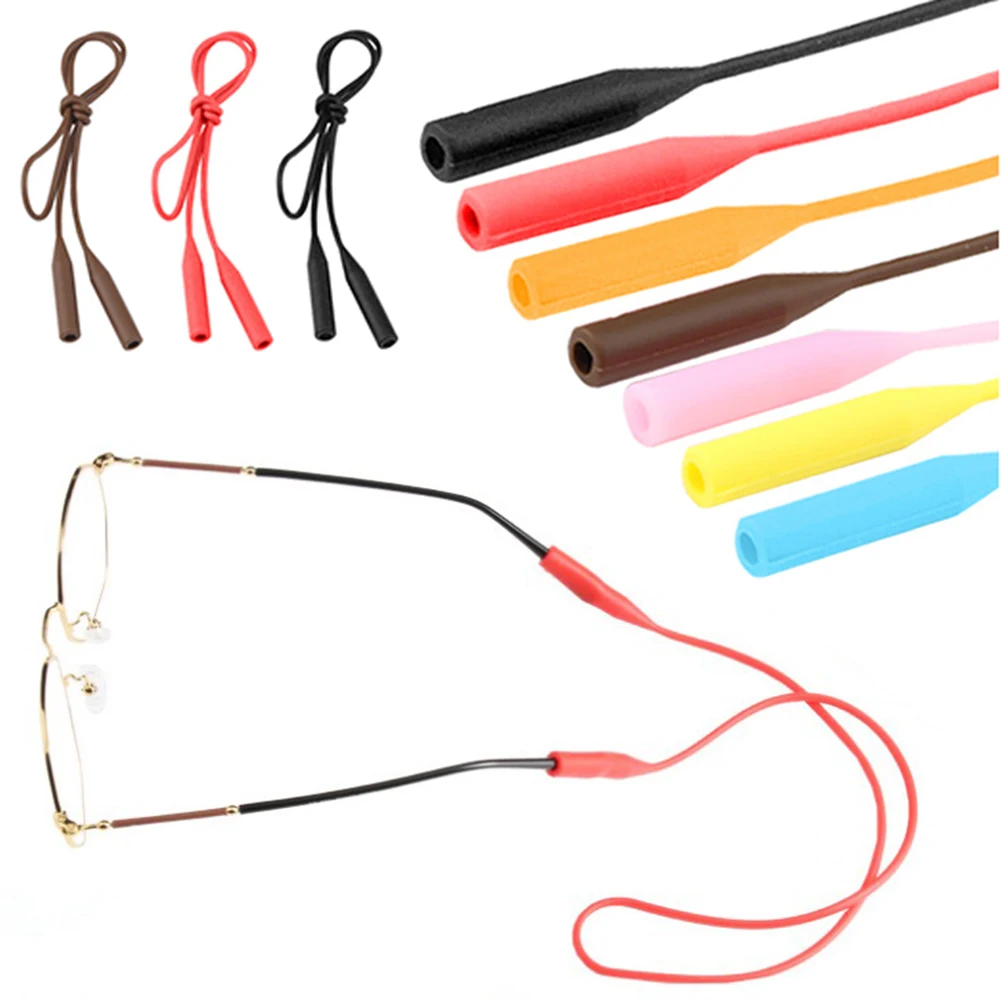 Wholesale Silicone Round Eyewear Rope Multi Color Eyeglasses Chain Adult Anti-drop Glasses Cord for Children and Adults