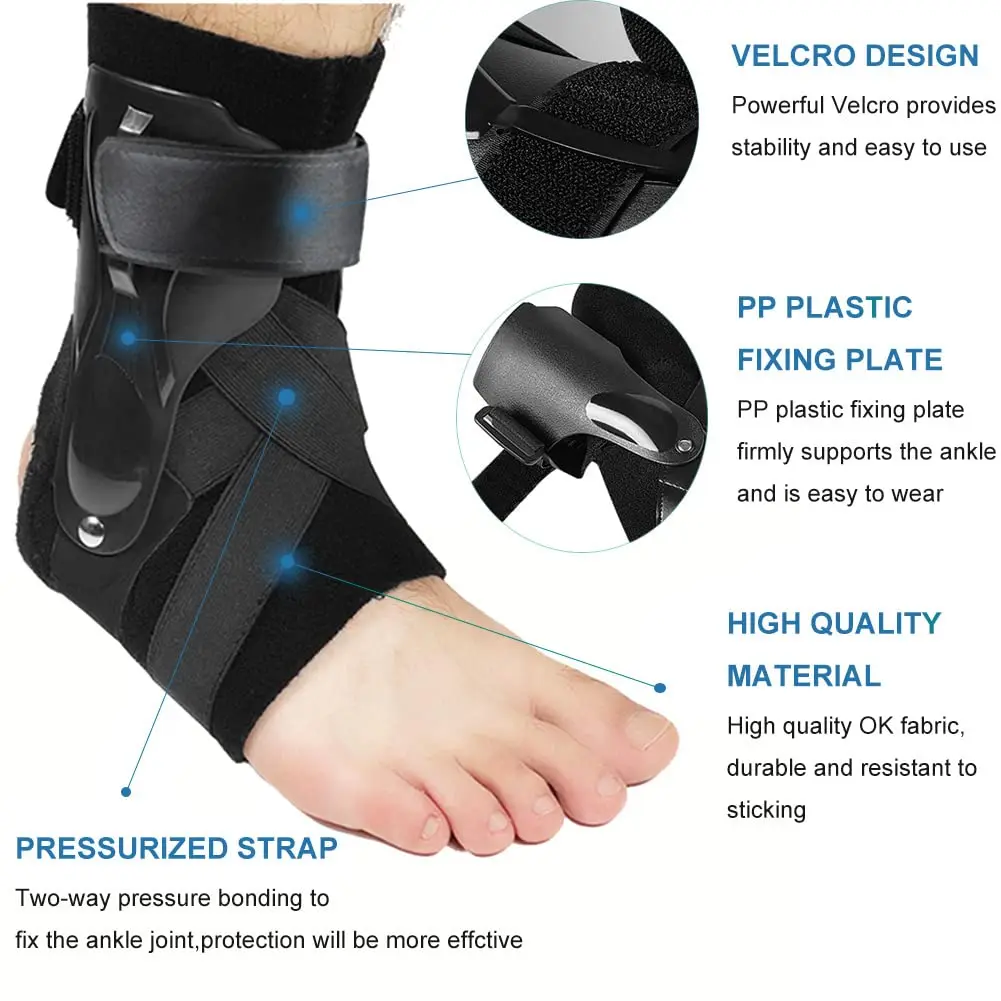 HKJD Adjustable Wraps Orthopedic Compression Ankle Brace Support  Protection Sprain Ankle Brace Basketball For Men And Women