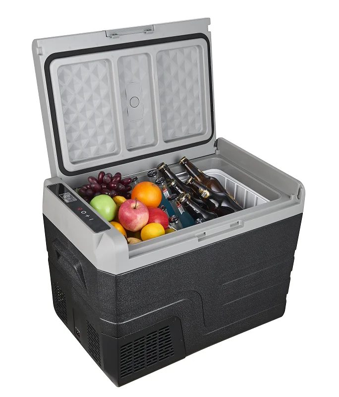 CoolRide 47L High quality Mini portable refrigerator with compressor for motorhome& RV& camping use DC 12V/24V AC 110/240V