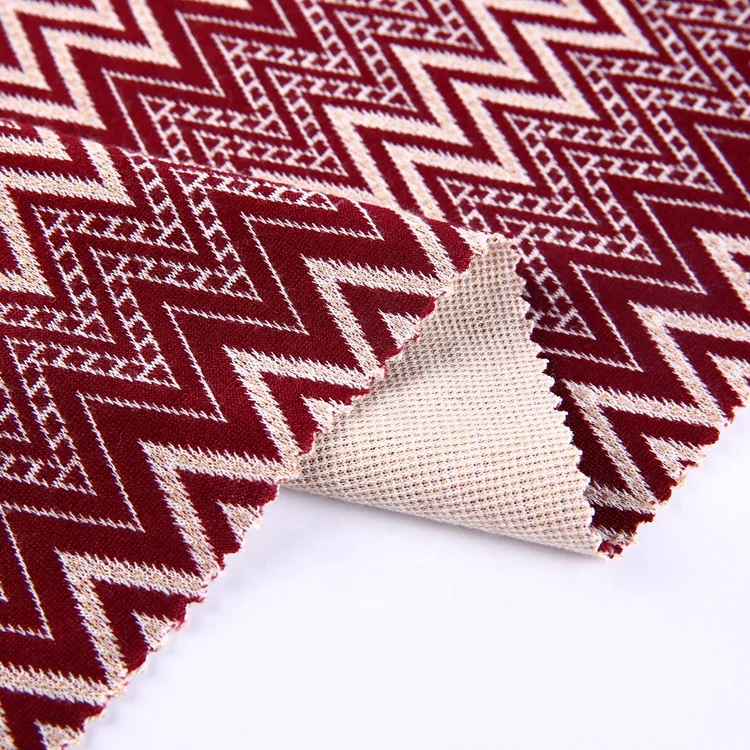 Новейшая трикотажная жаккардовая ткань, полиэстер, эластан, вискоза, онлайн образцы