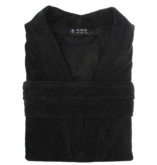 Wholesale Custom Luxury Soft Pure Cotton Terry Unisex Hotel Spa Bathrobes Bath Robe White