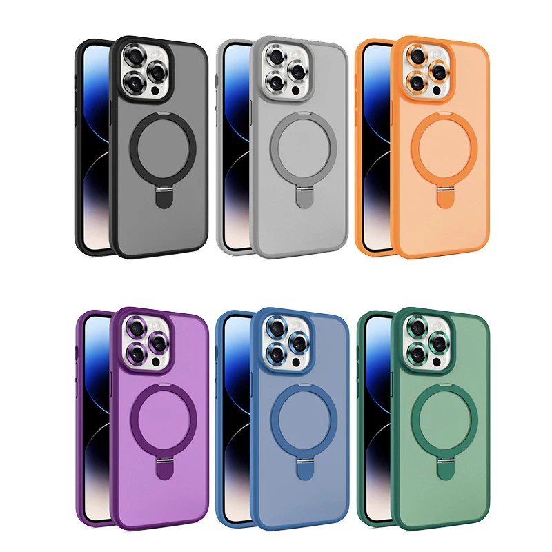 For iPhone 16 Plus/ Pro/Pro Max Magnetic Mobile Phone Case Full Cover Protective Cover Transparent Back Shell