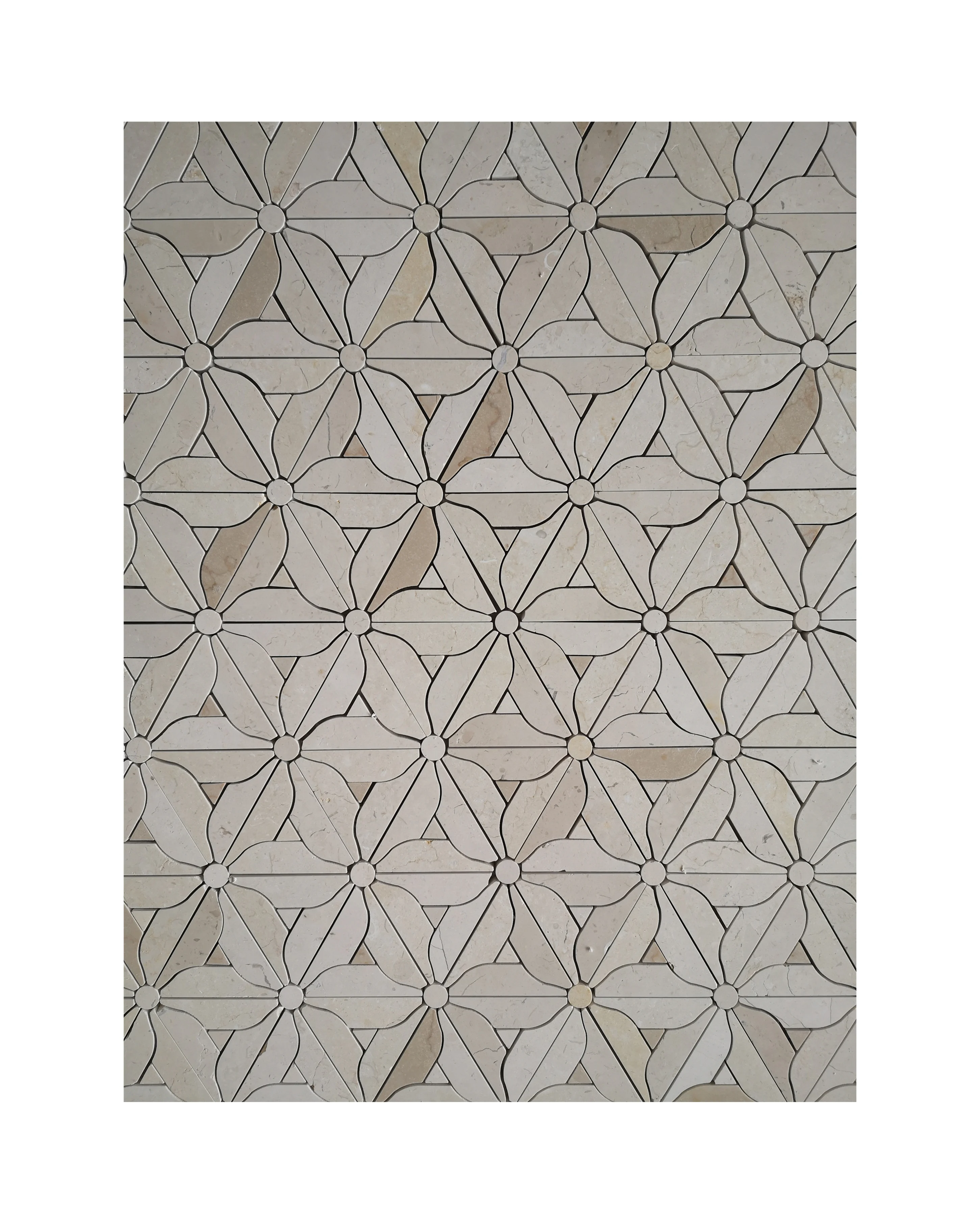 Мозаичная настенная мраморная мозаика, настенная мозаика в марокканском стиле, цветок, Водоструйная мраморная мозаика, Настенный декор