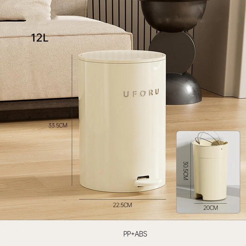 Wholesales Hotel Restaurant Double Layer Garbage Bin Kitchen Dustbin With Metal Edge Pu Leather Waste Bin Trash Cans