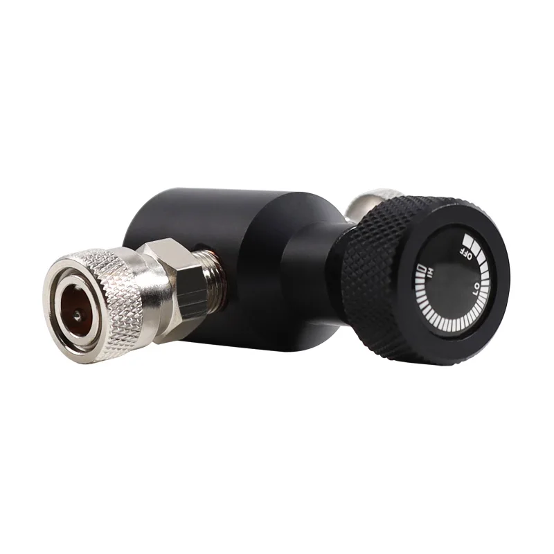 CO2 Air Compressed Refill Charging Adapter Remote ASA Adapter W/ Pressure Gauges,Female Quick Coupler