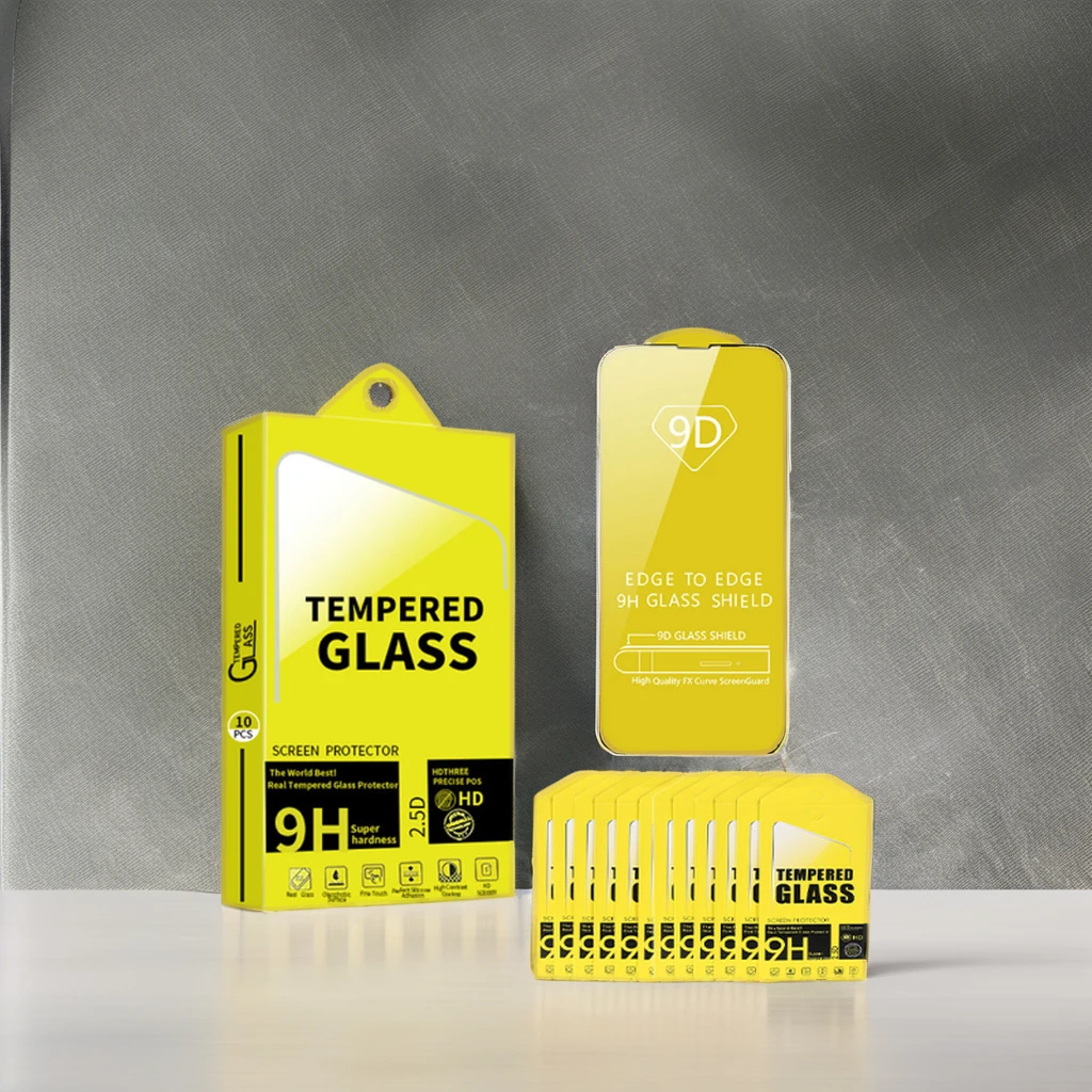 9D 0.33mm High Transparent Tempered Glass Film for Iphone 16 15 14 13 12 Pro Max Screen Protector Anti-oil Anti-fingerprint