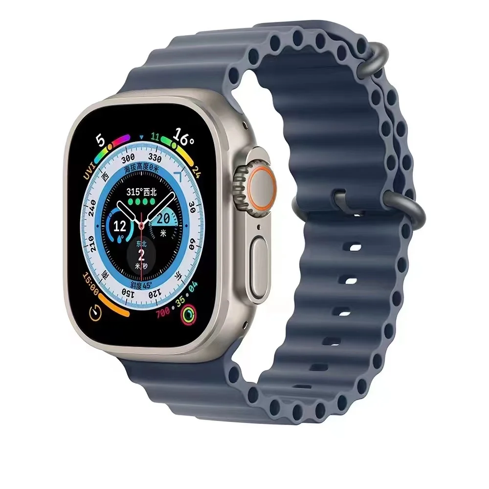2022 новый тонкий УФ-фильтр 49 мм с океана ремешок для наручных часов apple watch 8 ультра