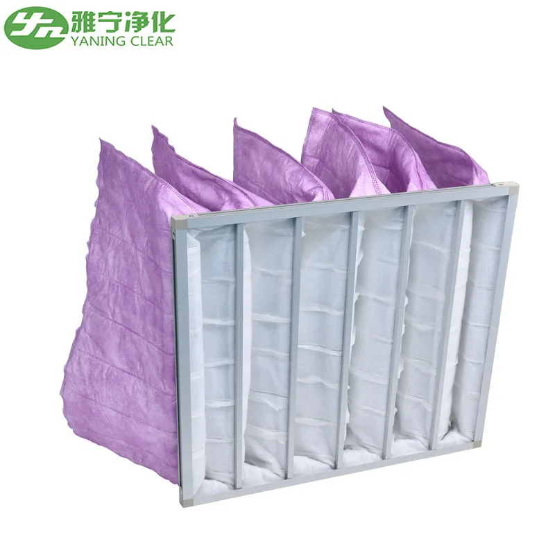 YANING Medium Efficient Pocket Filter F5 Cotton Bag Filter Media for Industrial Air Filtration