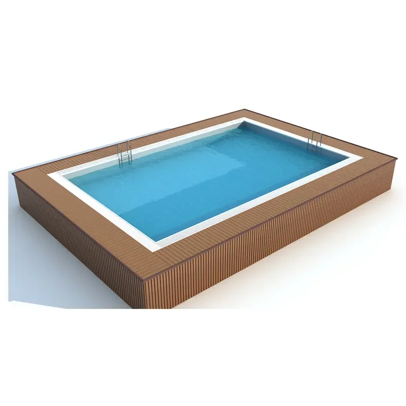 Customizable Steel-framed Rectangular Above-ground Swimming Pool Suitable for Family Outdoor Use