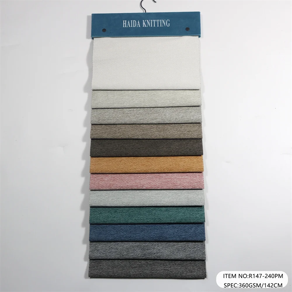 Free Sample Wholesale 100% Polyester Sofa Fabric Woven Linen Upholstery Fabric For Sofa