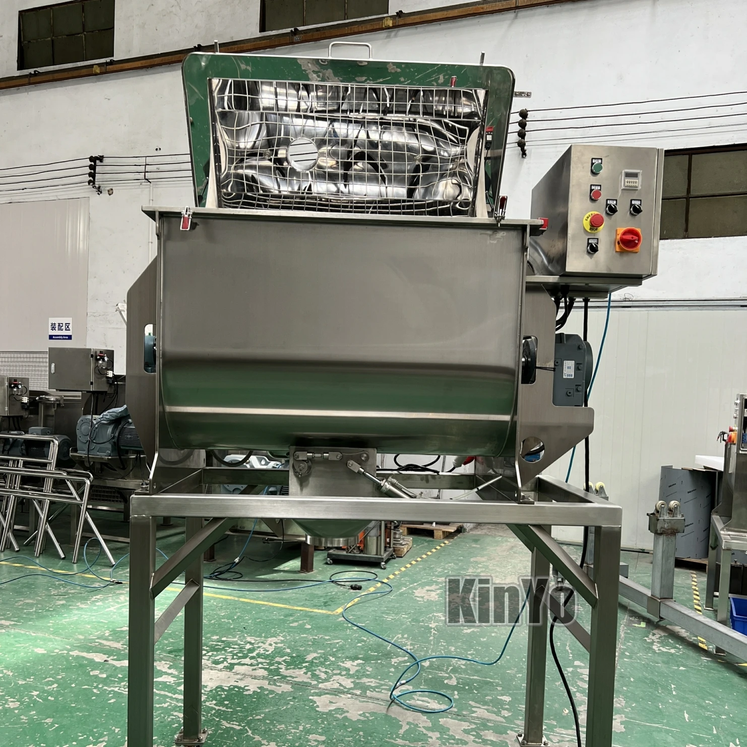 Manufacturer KinYo SS304 SS316 SS316L 200L coffee milk powder animal feed bake mixes cosmetics food spices  Spiral Ribbon Mixer