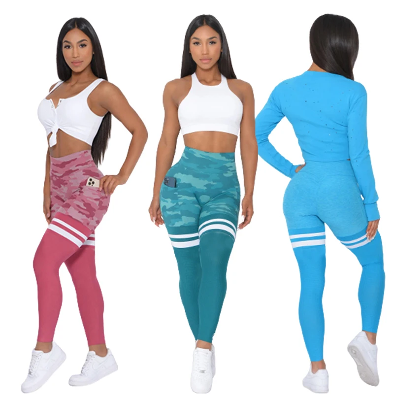 Bless 2022 womens unique yoga sets gym fitness sets tummy control woman yoga set