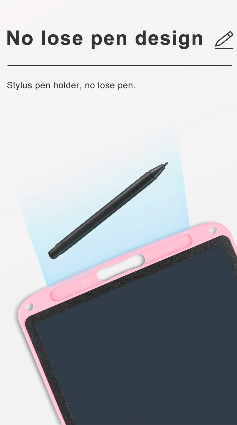 Paperless LCD Drawing Pad 8.5 Inch Electronic Kids Writing Graphic Tablet with Stylus and Loose Leaf Feature