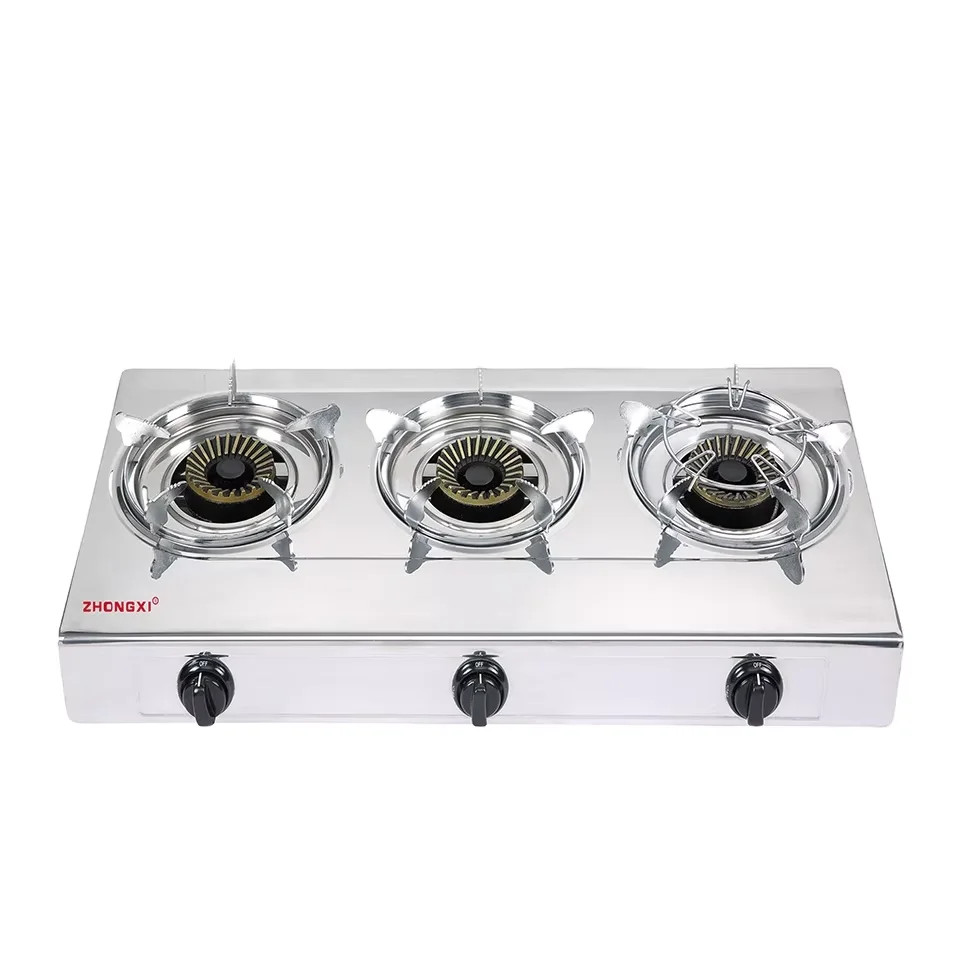 3 Burners Tabletop Gas stove Stainless Steel 3 Burner Gas Stove CKD Kitchen Cooking Cooktops Table Top Stand Cooker