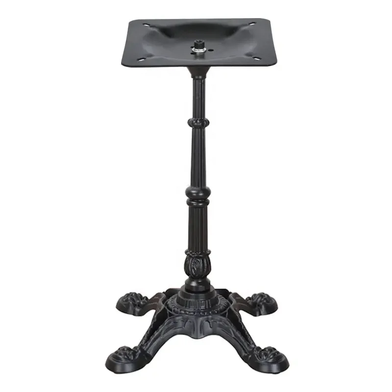 Cast iron crank industrial table legs Commercial dining metal die cast iron table base