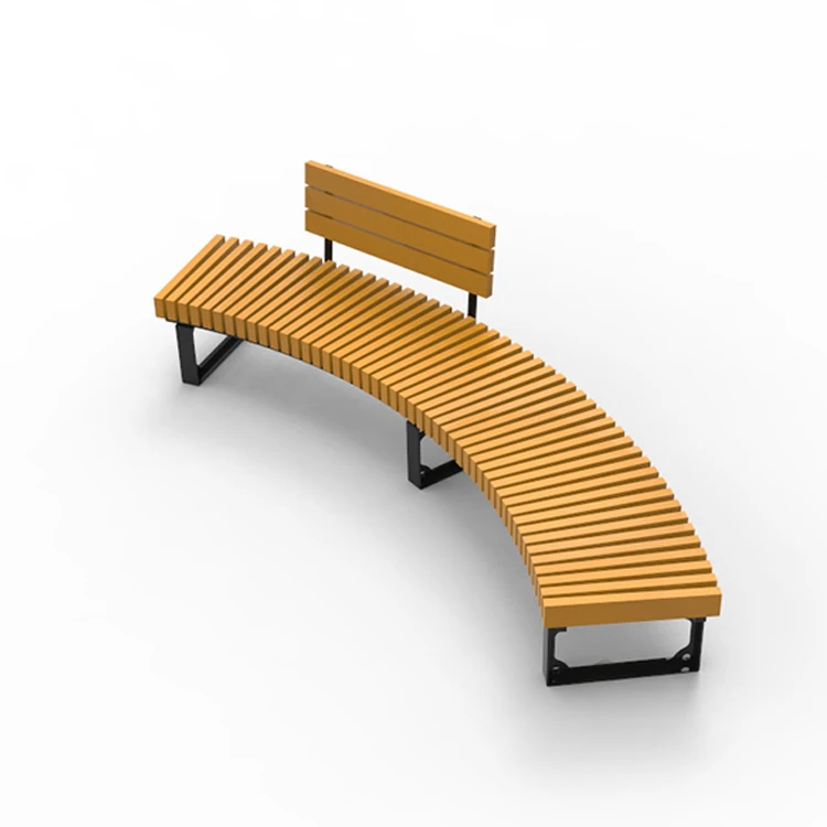 Factory Wholesale Wood Park Curved Bench For Sale Antique Wooden Garden Bench Long Chairs Outside Street Resting Seat