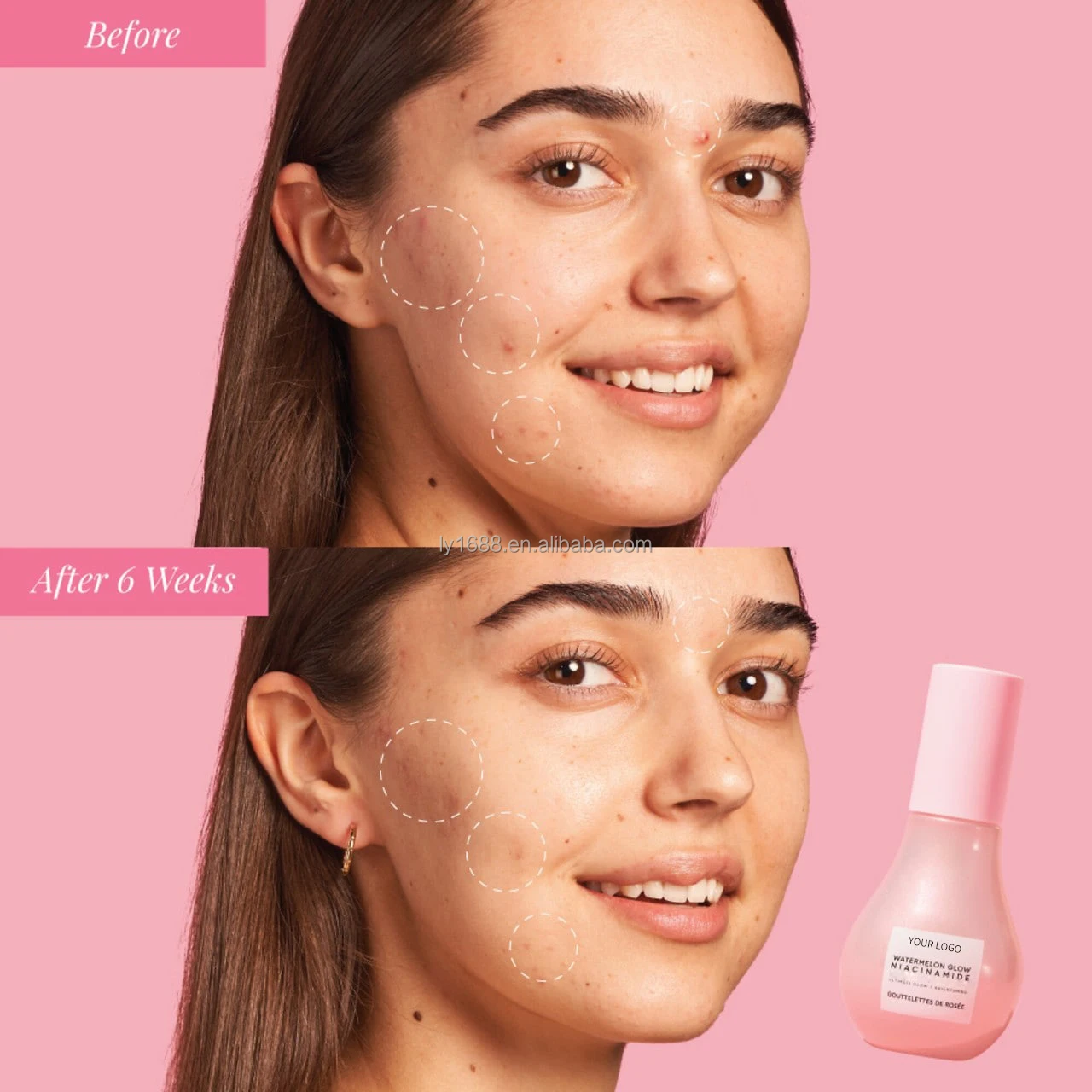 Watermelon Glow Niacinamide & Hyaluronic Acid Serum for Face Brightening & Plumping Hydrating Skin Care Serum for Glass Skin