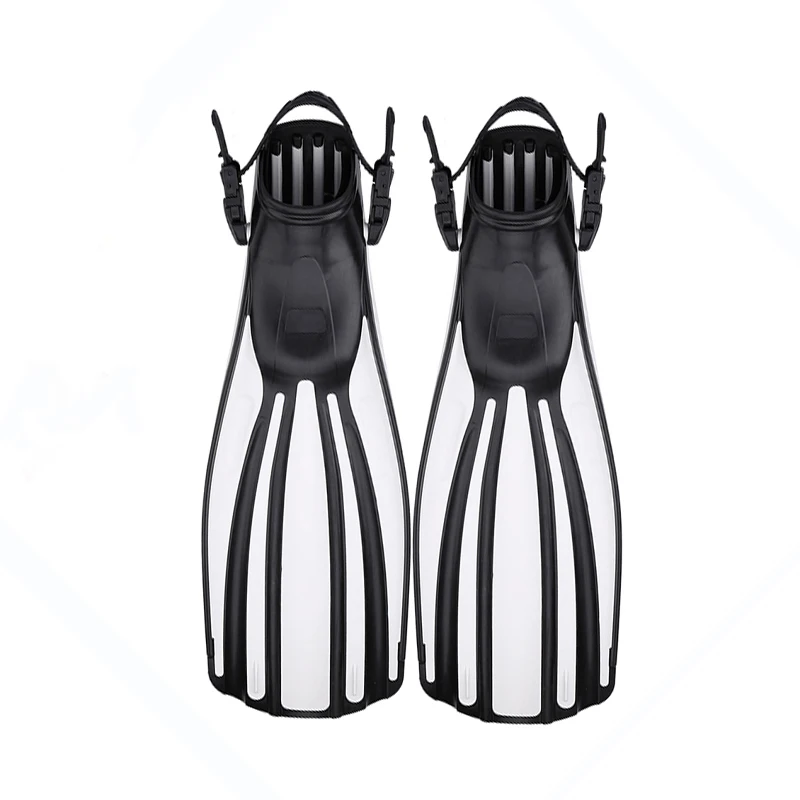 Custom TPR Pocket Open Heel Diving Long Fins Free Diving Fins for Adults for Spearfishing