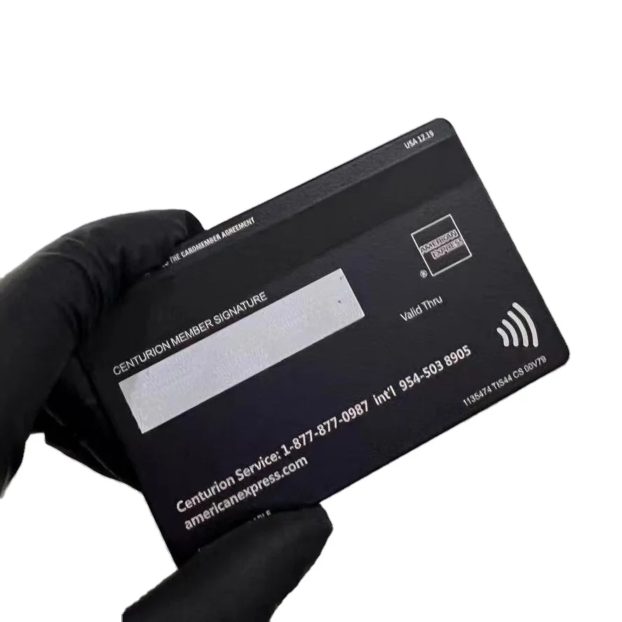 China Factory Price Metal Blank Bank Card with chip slot Magnetic stripe transfer visa credit card