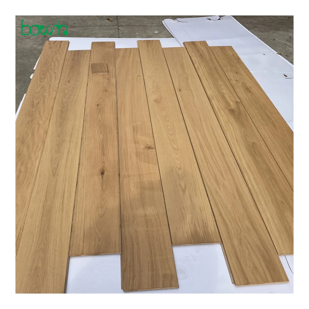 240mm wide multi layer click lock natural UV oil finished oak engineered flooring white oak wooden parquet for bedrooms