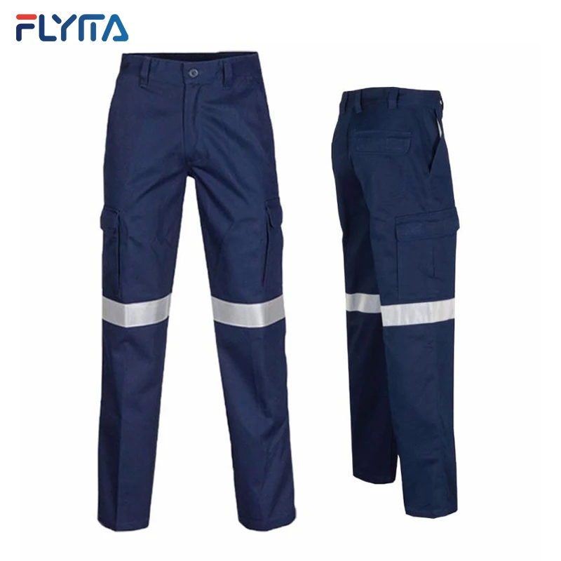 Custom Overalls Mechanic High Visibility Mens Cargo Outdoor Work Cloths OEM Work Wear  Uniform Reflective Safety Clothing