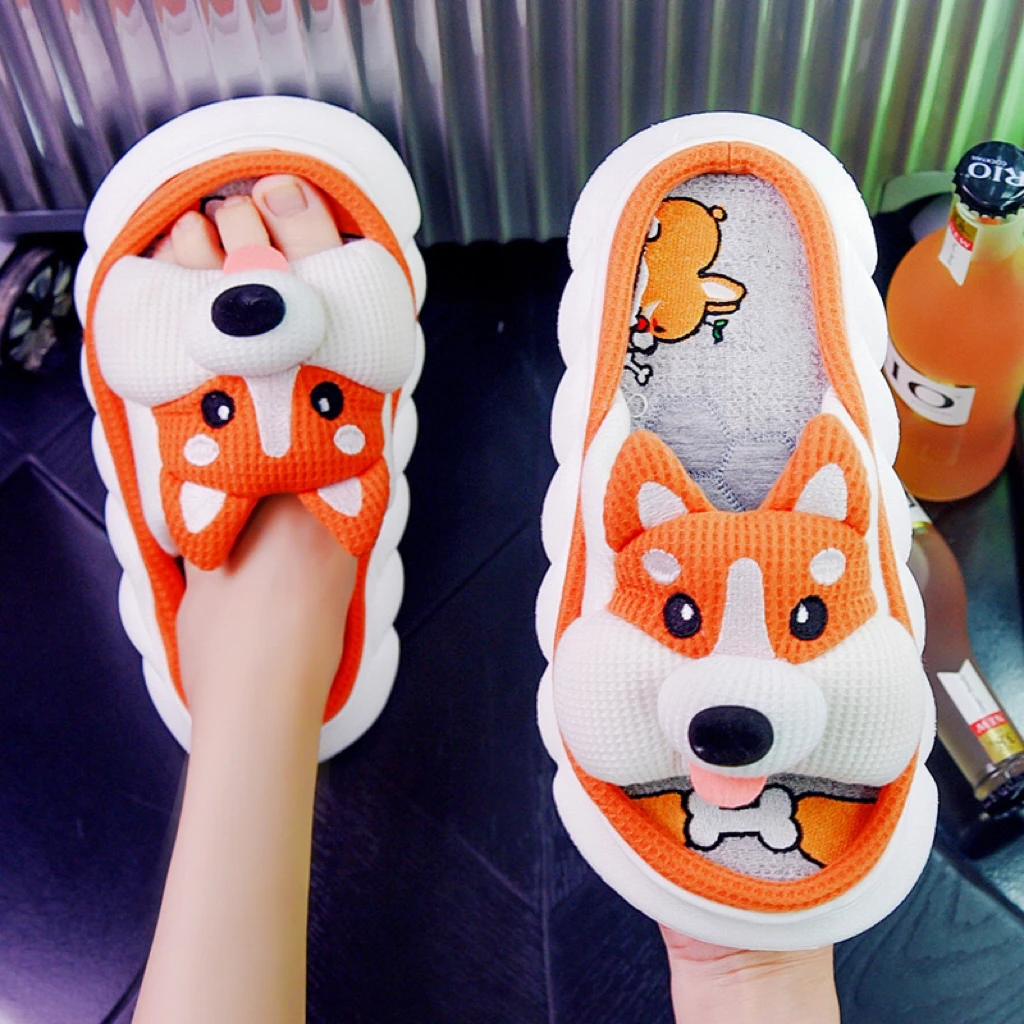 Cute Fluffy Fuzzy Slippers Animal Prints Plush Rabbit Cow Pig Home Slides Ladies Winter Indoor Flat Warm Slipper