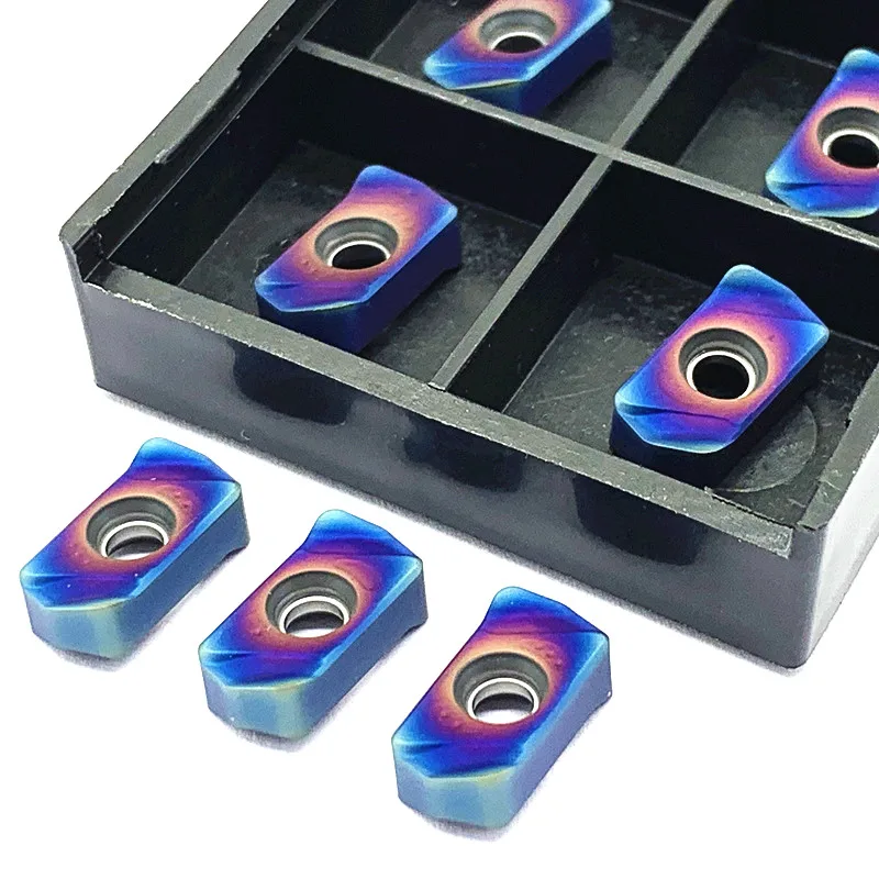 
LNMU0303 High Quality Nano Blue Double Side Fast Feed Open Rough Milling Insert LNMU 0303 Cemented Carbide Turning Tool Cutter 