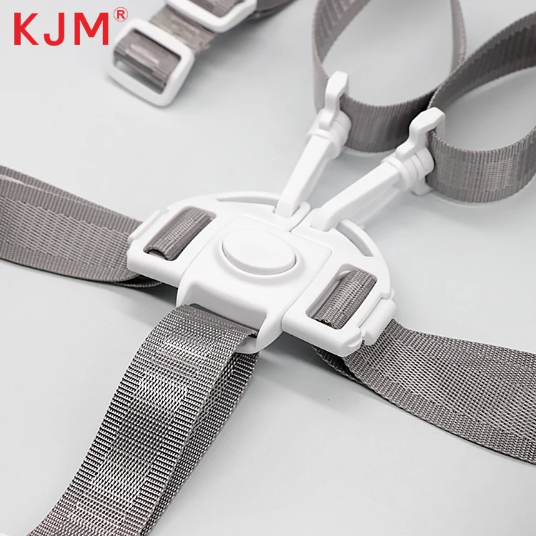 KJM Baby Product Accessories Nylon Plastic Material Replacement Stroller Seat Belt 5 Point Harness High Chair Strap