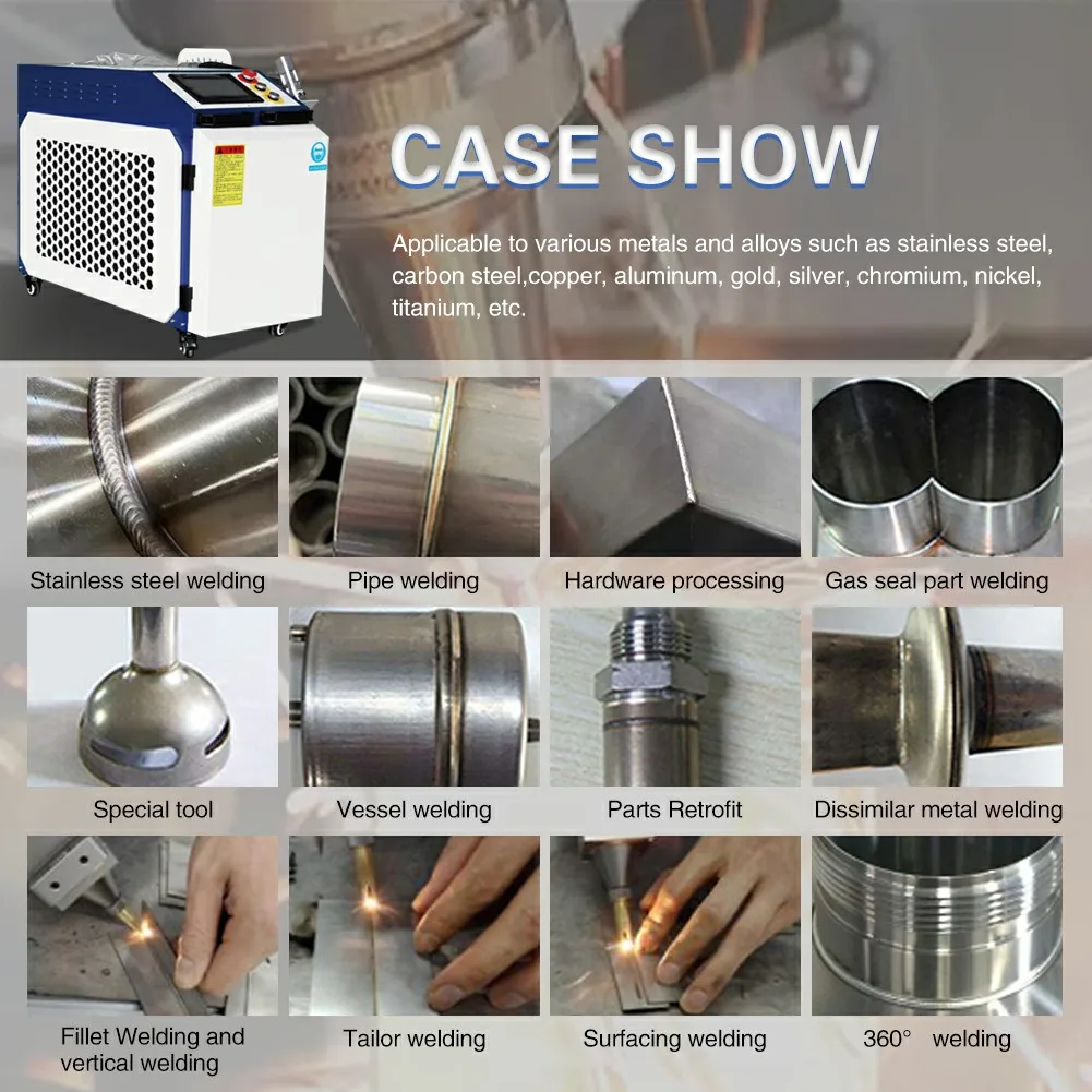 2000W MAX Portable Fiber Laser Welding Machine 4IN1 Cleaning and Cutting Machine with Auto Wire Feeder Metal