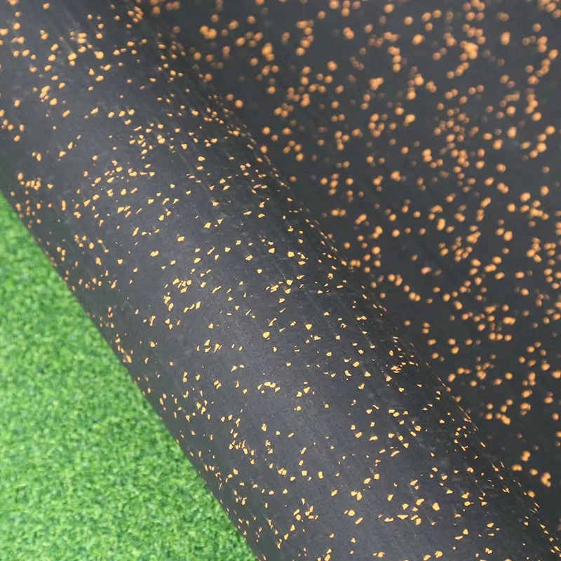 High quality anti slip Eco Friendlyrubber roll matcoin rubber sheet roll6mm rubber gym roll matgym rubber flooring roll