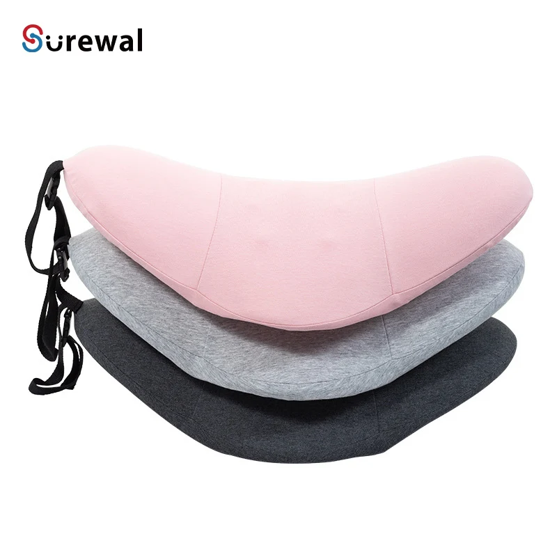 SUREWAL Memory Foam Thinner Cooling Back Cushion wedge shape gel Lumbar Cushion for Lay Down on Bed