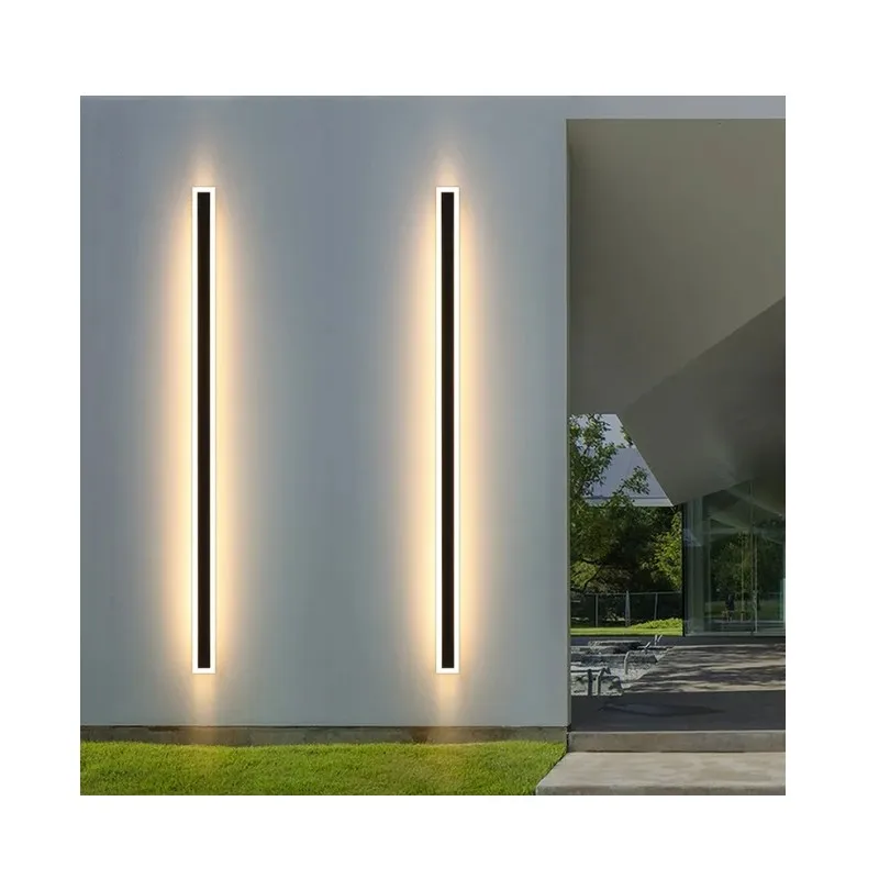 7W-55W outdoor Waterproof Strip Line Lamp Acrylic wall decorative Long Led Wall Light garden landscape light