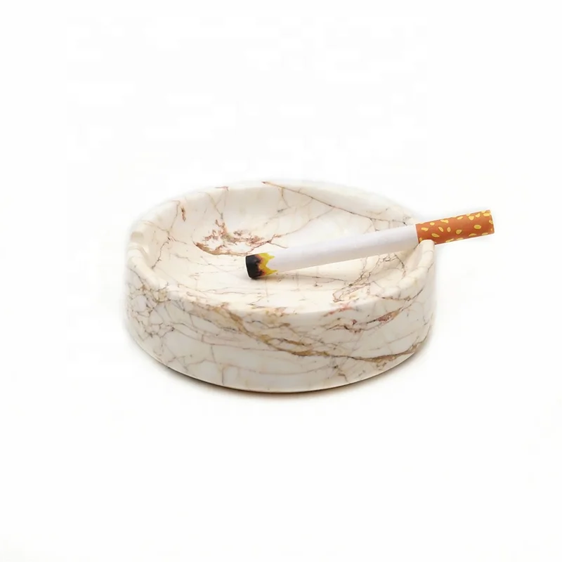 New Products High Quality Howlite Ashtray Flower Shape Quartz Ashtray For Home Decoration