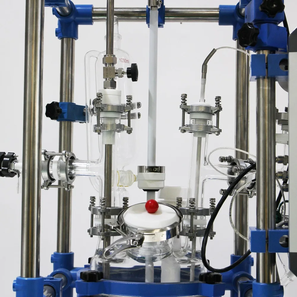 high borosilicate glass laboratory chemical glass reactor system