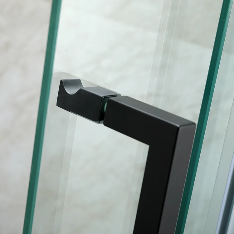 High Quality Matt Black Gold Sliding Glass Door Shower Enclosure Rooms Bathroom