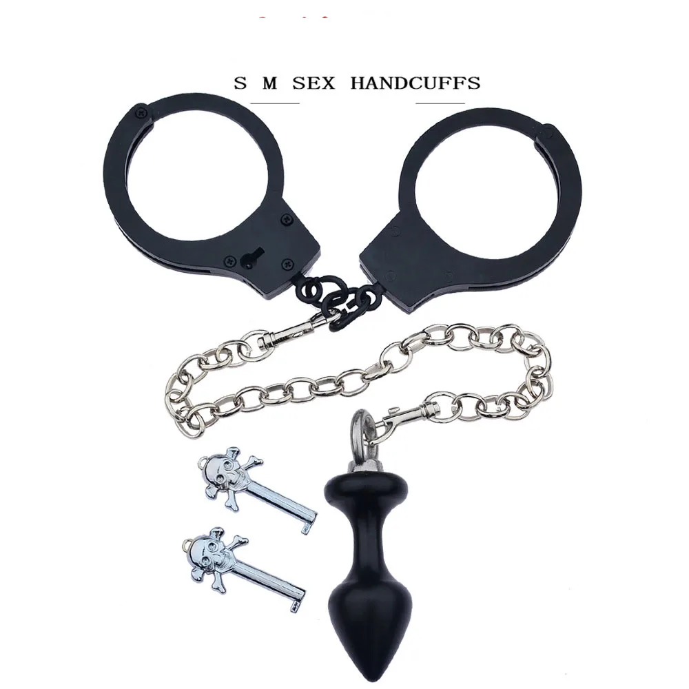 Sexy Metal Handcuffs Tethered Bondage Toy Binding Exotic Accessories Couples Flirting Products Adult Sex Toy Accessories