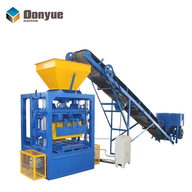 Machines for small business QT4-24 simple cement paving block making machine small brick machine