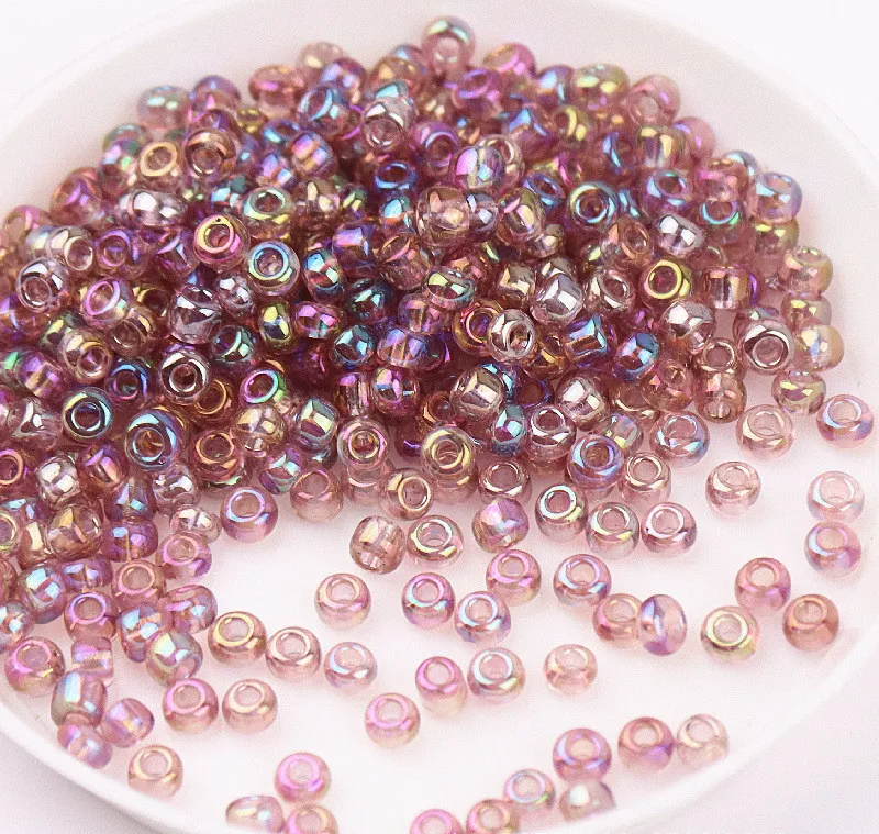 Multi Size Crystal Glass Beads DIY Handmade Beaded Accessories AB color Crystal Seed Glass Beads For Jewelry Making
