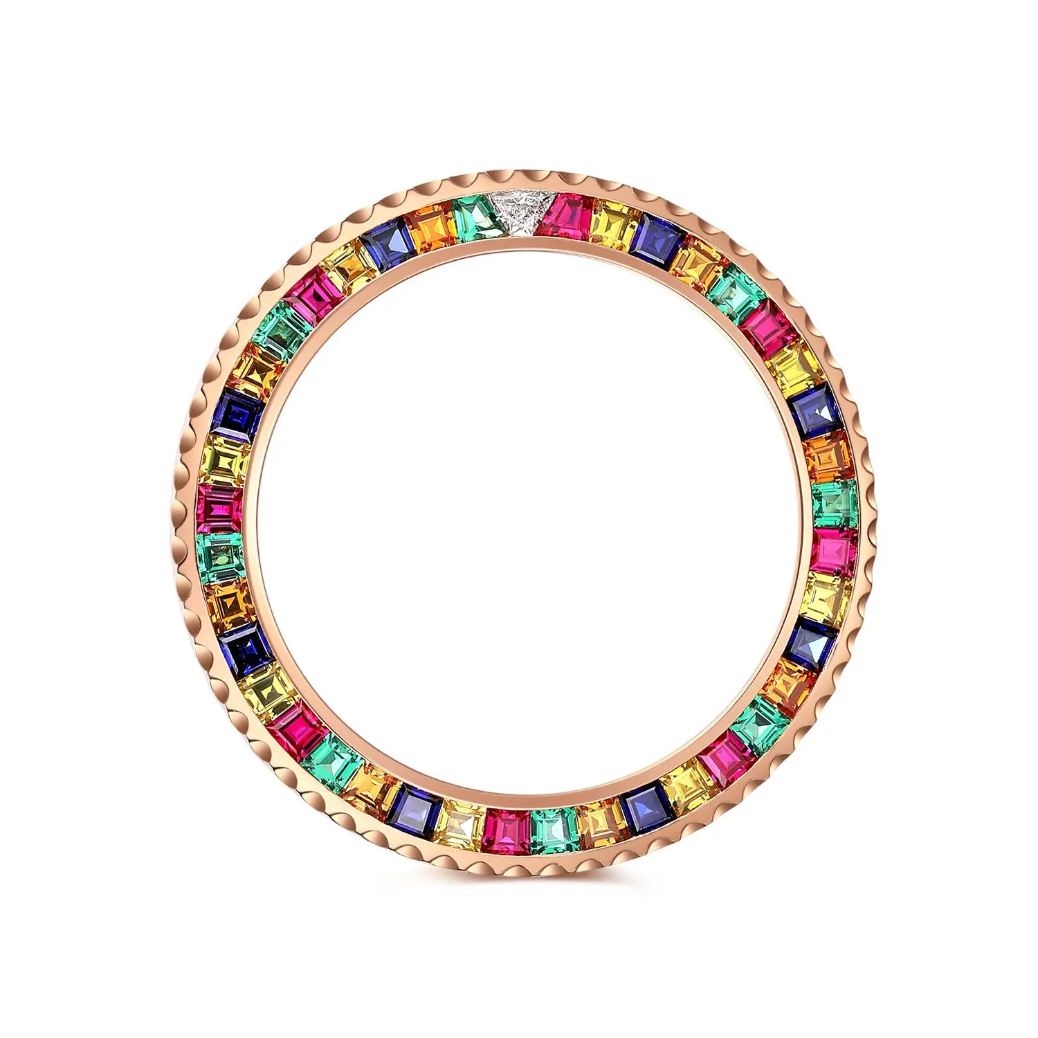 Stainless steel gem modified bezel 18k gold custom bezel suitable for original watch