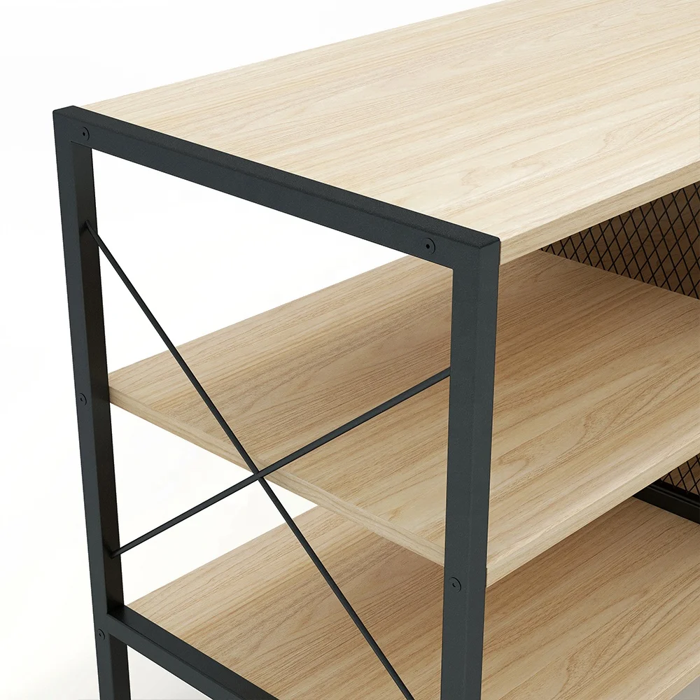 Tiered Shelves Eye-catching Storage for Showcasing Collectibles Particle board and metal Storage racks